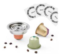 Adattatore per cialde di caffè riutilizzabile per Delonghi-ENV135, VertuoLine-GCA1, BENFUCHEN Supporto in acciaio inox per macchina Vertuo, preparazione del caffè al gusto originale Nespresso