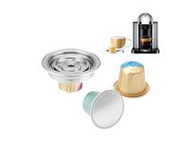 Adattatore per cialde di caffè riutilizzabili Icafilas compatibile con Delonghi ENV135 VertuoLine GCA1 supporto per convertitore in acciaio inox per VertuoMachine (Infuso 40ML)