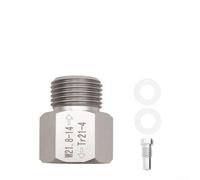 Adattatore per cilindro, convertitore filettato da T21-4 a W21.8-14 per SodaStream, adattatore di ricarica per bombole di gas in alluminio con guarnizione interna e regolazione