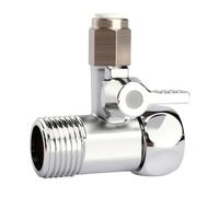 Adattatore per collegamento acqua, a T, valvola di intercettazione a T, adattatore rapido, 1/2 x 1/2 x 1/4", connettore acqua, valvola di intercettazione, adattatore per tubo dell'acqua per