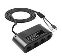 Adattatore per Controller GameCube compatible with Switch e Wii U, con 4 Porte, Connettore USB per PC