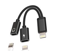 Adattatore per cuffie caricabatterie 2 in 1 convertitore audio jack cuffie con microfono fulmine caricabatterie accessori cavo AUX da auto Dongle per iPhone per Apple 14 13 12 11 Pro Max per iPad Air