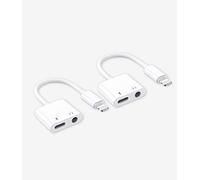 Adattatore per cuffie certificato per Apple MFi caricabatterie doppio AUX per iPhone 14 13 Pro Max per ipad jack audio auricolari convertitore di ricarica da Lightning a 3,5 mm connettore accessori