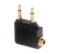 Adattatore per cuffie da aereo, adattatore jack audio per viaggi aerei, convertitore compatto per sistemi di intrattenimento aereo, compatibile con cuffie per musica, giochi, film, dialoghi