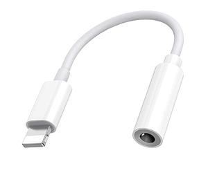 Adattatore per cuffie iPhone, da Lightning a 3,5 mm, adattatore Aux jack audio convertitore adattatore compatibile con iPhone 14/13/12/11 Pro/X/XS Max/XR/8/7, supporta tutti i sistemi iOS bianco