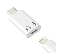 Adattatore per cuffie Lightning femmina a USB C maschio per iPhone 17 16 15 Audio Illuminazione Microfono Tipo C Convertitore Auricolare Adattatore Microfono Auricolari per IPad Adaptador Compatibile