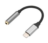 Adattatore per cuffie Plug and Play, cavo di compatibilità per Pixel4 3 2XL Samsung Galaxy S21S20Ultra S20+ Note20 10S10S9Plus, grigio 138 pollici