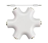 Adattatore per cuffie, splitter audio da 3,5 mm, cavo jack stereo, connettore per cuffie, prolunga AUX con segnale acustico, sdoppiatore video musicale per laptop, PC, tablet, condivisione, uso per