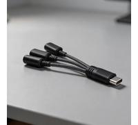 Adattatore per cuffie USB C 3 in 1 per iPhone 15 16 Pro Max, da tipo C a AUX da 3,5 mm e splitter di ricarica, trasferimento dati veloce per iPad per Samsung Galaxy S24 per ultra nero (nero)