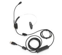 Adattatore per cuffie USB utilizzabile solo con computer, cuffie monoauricolari con microfono antirumore, comode da indossare e con controllo del