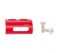 Adattatore per deragliatore anteriore per bicicletta, morsetto per gancio fisso Sram in lega di alluminio regolabile in altezza nero rosso con bulloni per un cambio perfetto della marcia (CG21 ROSSO)