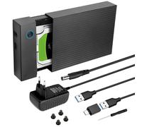 Adattatore per disco rigido da 6 Gbps, USB C/USB 3.0 SATA HDD, docking station per SATA HDD/SSD da 2,5/3,5 pollici con adattatore di alimentazione 12 V/2 A