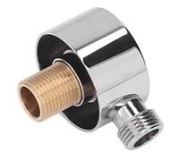 Adattatore per doccia, costruzione in ottone, cromato, G1/2, montaggio a parete, facile installazione, connettore per tubo doccia rotondo