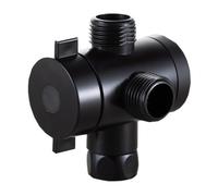 Adattatore per doccia, deviatore a tre vie, valvola di conversione a 3 vie, valvola di conversione a 3 vie, valvola di commutazione, per cucina, bagno, sistema doccia, colore nero