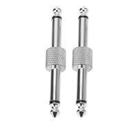 Adattatore per Effetti per Chitarra, Connettore Adattatore per Effetti da 2 Pezzi 6,35 Mm Spina di Conversione Accoppiatore per Pedale per Chitarra con Riduzione del Rumore,
