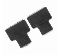 Adattatore per Estensione del Cavo Splitter LAN 2pcs RJ45 per Filo Internet, Accoppiatore da 1 a 2 Porte Mozzi, Dispositivi Wireless ABS Black (BLACK)