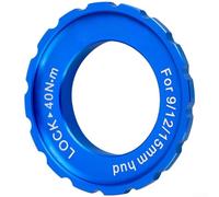 Adattatore per freno a disco da blocco centrale a sei bulloni, struttura in alluminio per conversione di biciclette da montagna e da strada (esterno blu)