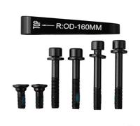 Adattatore per freno a disco per bicicletta a montaggio piatto per 140/160 mm, compatibile con freni a disco ROTOR e viti M5, design in lega di alluminio (R160)