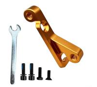 Adattatore per freno a disco per bicicletta da montaggio laterale a piatto, per telai di montaggio IS, in lega di alluminio lavorato a CNC, compatibile con rotori da 160 mm/180 mm (oro)
