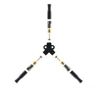 Adattatore per freno idraulico per sistemi frenanti per biciclette e moto, in alluminio CNC, splitter da 1 a 2 linee, compatibile con olio minerale e tipi di freni fluidi DOT (A)