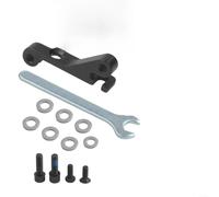 Adattatore per freno MTB è a montaggio piatto, lavorato a CNC, convertitore per forcella posteriore da 160 mm e telaio anteriore da 180 mm, nero, 52 mm