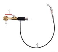 Adattatore per gas con filettatura M11 e tubo a molla da 61 cm, CGA320 Quick Connect per W21.8 e per G5/8 per flusso di soda o barile di birra, alta pressione per gruppo regolatore (A)