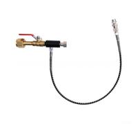 Adattatore per gas con filettatura M11 e tubo a molla da 61 cm, CGA320 Quick Connect per W21.8 e per G5/8 per flusso di soda o barile di birra, alta pressione per gruppo regolatore (C)