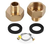 Adattatore per gas GPL 1/2“R x 1/4” in rame, fornello a gas e raccordo per tubo del gas, guarnizione inclusa, resistente e sicuro (entrambe le filettature sono destrorse, si avvitano in senso orario)