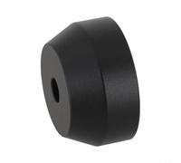 Adattatore per giradischi in alluminio da 17,8 cm, centro mandrino 45 giri/min, con cupola e forma conica, per una tenuta sicura e una riproduzione rapida dei dischi (nero)