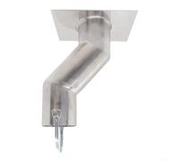 Adattatore per grondaia a lunga durata realizzato in acciaio inossidabile con ugello di uscita laterale per una migliore deviazione dell'acqua piovana lontano dalla struttura