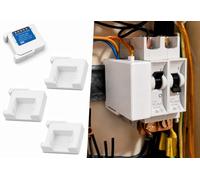 Adattatore per guida DIN da 35 mm x 7,5 mm, compatibile con Shelly 1 Mini Gen 3 e Shelly Plus (confezione da 4), supporto di fissaggio per quadro elettrico e automazione domestica (bianco, Sh€lly Mini