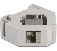 Adattatore per guida DIN Delock con modulo Keystone presa RJ45 Cat.6A LSA NEW