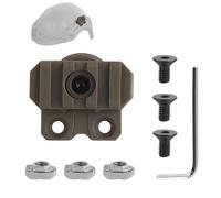 Adattatore per Guida Laterale per Casco Airsoft, Adattatore per Luce per con Rotazione Regolabile a 360 Gradi per Lampade per Casco e Attrezzatura Tattica(Brown)