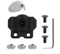 Adattatore per Guida Laterale per Casco Airsoft, Adattatore per Luce per con Rotazione Regolabile a 360 Gradi per Lampade per Casco e Attrezzatura Tattica(Black)