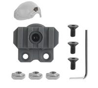 Adattatore per Guida Laterale per Casco Airsoft, Adattatore per Luce per con Rotazione Regolabile a 360 Gradi per Lampade per Casco e Attrezzatura Tattica(Gray)