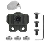 Adattatore per Guida Laterale per Casco Airsoft, Adattatore per Luce per con Rotazione Regolabile a 360 Gradi per Lampade per Casco e Attrezzatura Tattica(Green)