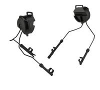 Adattatore per guida per casco tattico per cuffie tattiche compatibile con Comtac II/III Earmor M31/M32, si adatta a caschi Fast, MICH, Wendy (nero/F)