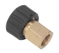 Adattatore per idropulitrice, connettore per Tubo Flessibile per idropulitrice Resistente alla corrosione Attacco Fisso 5000PSI in Ottone con alloggiamento(da Femmina G3/8 a Femmina M22 14mm)