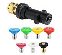 Adattatore per idropulitrice e 7 punte per ugello spray compatibile con Karcher/Kärcher K Series K2, K3, K4, K5, K6, K7, 1/4 di pollice Quick Connect, 2,5 GPM, 4000 PSI