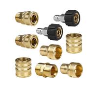 Adattatore per Idropulitrice, Kit di Sgancio Rapido, Girevole M22 A 3/8 di Pollice QuickConnect, 3/4 di Pollice A Sgancio Rapido, Conversione da M22 A
