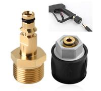 Adattatore per idropulitrice M22 per Karcher K2 K3 K4 K5 K6 K7, raccordi per tubi in ottone a connessione rapida, strumento di conversione da pistola per idropulitrice ad alta pressione a tubo