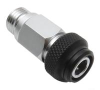 Adattatore per immersioni subacquee per BCD Quick Connect con filettatura 9/16 corpo in rame cromato e ampio anello in alluminio per una migliore presa (pulsante Bold AD-07)