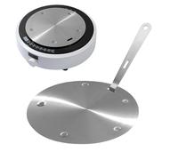Adattatore per induzione, diffusore di calore, piastra in acciaio inox, universale, non magnetico, con manico rimovibile, garantisce una distribuzione uniforme del calore