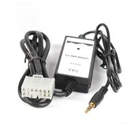 Adattatore per interfaccia musicale per auto, cavo di ingresso audio AUX da 12 V CC, jack da 3,5 mm per porta CD changer, installazione non distruttiva con controllo del volante, compatibile con