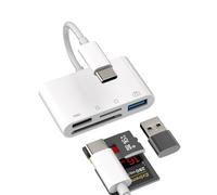 Adattatore per iPhone 15 Pro Max Plus (4 in 1) USB C tipo C USB TF Micro SD Card Reader compatibile per Samsung per Apple per iPad MacBook Mouse Tastiera Camera Scheda di memoria Flash Drive