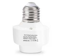 Adattatore per lampadina E26 E27 con presa WiFi intelligente, supporto per lampada con telecomando wireless 2.4G, timer remoto tramite APP