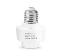 Adattatore per Lampadina E26 E27 con Presa WiFi Intelligente, Supporto per Lampada con Telecomando Wireless 2.4G, Timer Remoto Tramite APP EWeLink