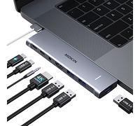 Adattatore per MacBook Air, adattatore USB C per MacBook Pro/Air M1 M2 2022 2021 13" 15" 16", Mac Dongle con HDMI 4K, 100 W Thunderbolt 3, 3 USB 3.0, USB C 3.0 e 3.5 mm audio
