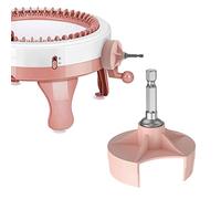Adattatore per macchina da maglieria, attacco rapido per macchina da maglieria con cacciavite di potenza per 48 aghi, 40 e 22, adattatore per manovella con punta esagonale in acciaio (Rosa)