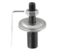 Adattatore per mandrino in acciaio, filettatura sinistra e destra, M10, per smerigliatrice da banco, rettifica, lucidatura, albero motore, strumenti da officina, nero e argento, 68 mm (destra-8 mm)